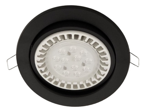 Spot De Embutir Circular De Techo 1 Luz Ar111 Led Móvil Pp 