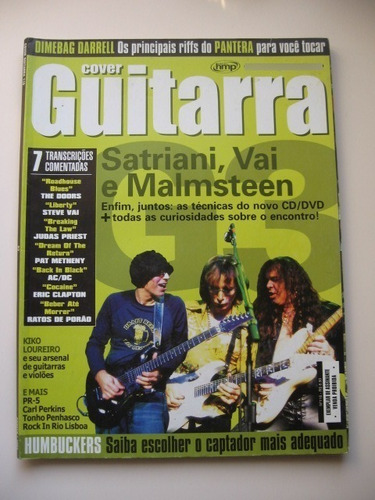 Revista Cover Guitarra - Nº 116 - Satriani, Vai E Malmsteen