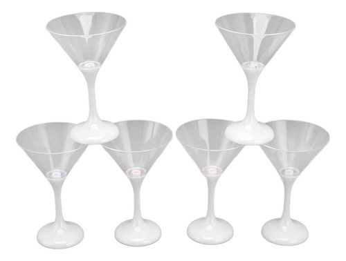 Vaso De Martini Con Luz Led Intermitente, 6 Unidades, Plásti