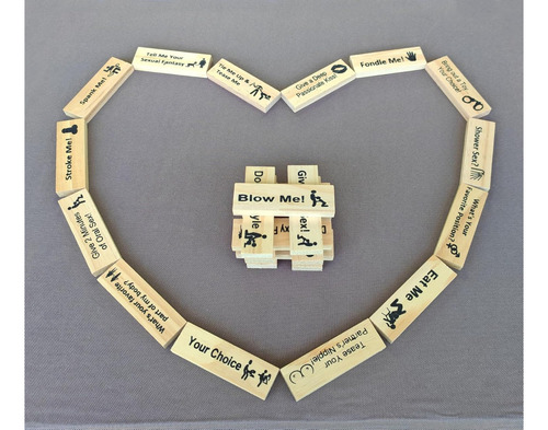 , Juego De Mesa Apilable Wood Blocks Tower Para Parejas