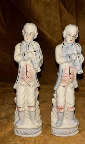 Figuras De Porcelana Músicos Violines Violinistas Cerámica