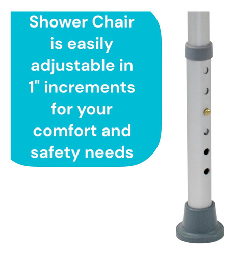 Silla Ajustable Ducha Respaldo Y Asas De Apoyo, Silla D...