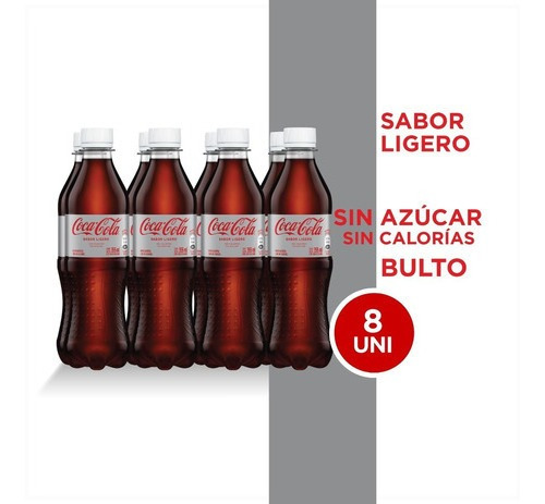 Refresco Coca-cola Sabor Ligero Bombita Pet 355ml 8 Unidades