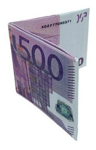 Carteira 500 Euros Para Guardar Notas Cédulas Dinheiro