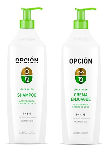 Kit Shampoo Y Acondicionador Opcion Aceite Palta Coco 900ml