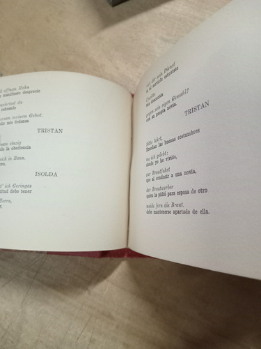 Tristan E Isolda. Wagner (1938/410 Pág). Bilingue, Versos (Usado)