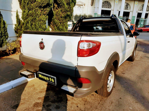 Imagem 10 de 14 de Fiat Strada Hard Working Flex Branco Completo Km Baixa