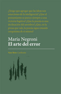 Libro El Arte Del Error - Maria Negroni