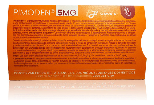 Pimobendan 5mg - Pimoden Laboratorios Janvier