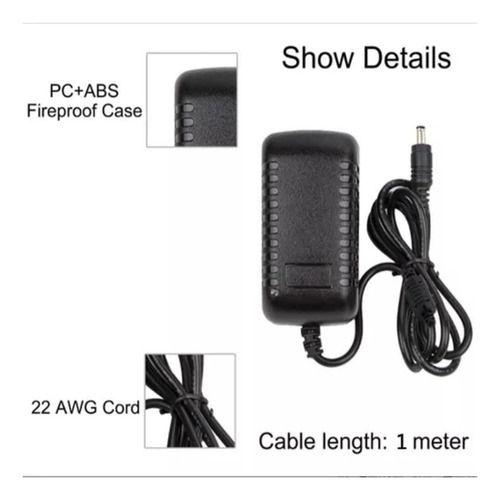 Adaptador De Corriente 12v 100-240v Eliminador Seedary