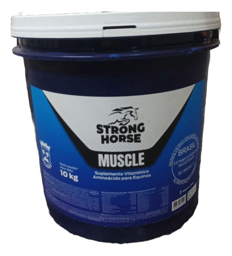 Strong Horse Muscle 10kg Aumenta Performance Apetite Equinos