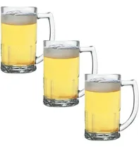 Comprar Juego de 3 jarras Bristol para cerveza y cerveza, 340 ml, Nadir Glass