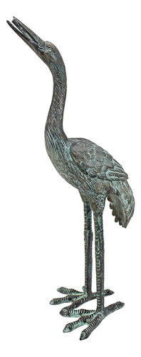 Diseño Toscano Su2005 Cabeza Grúa Alta Pájaro Estatua Entuba