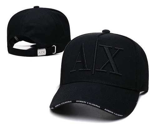Gorra Armani Exchange Essentials Para Hombre | Mujer A|x Negro Ajustable