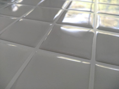 Azulejos Vinil Adhesivo Venecitas 3d Blanco 25.5x25.5cm 1038