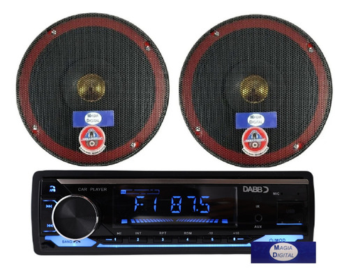 Autoestereo Bluetooth Dabb Dab-0201 Usb Fm+2bocinas 6.5puLG