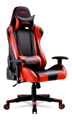 Silla Gamer Level Up Reclinable Gaming Pc Ps Youtuber Color Ares Rojo Material del tapizado Cuero sintético