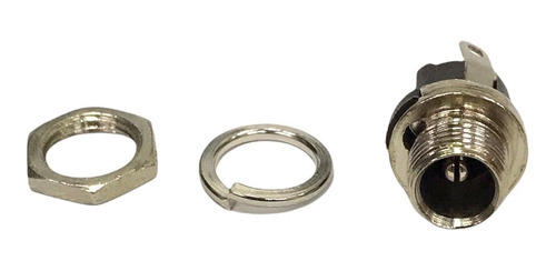 10 Unidades Ficha Jack Hueco 5.5x2.1mm Chasis Metal C/corte