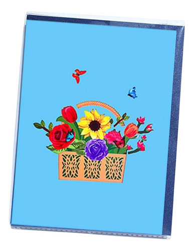 Tarjeta De Cesta De Flores, Tarjetas De Flores Emergentes,