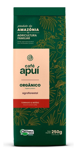 Café Orgânico Apuí - Em Pó. Pacote 250g