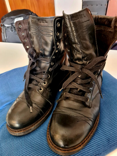 Botas Borcegos Militar Diésel Italy Cuero Original