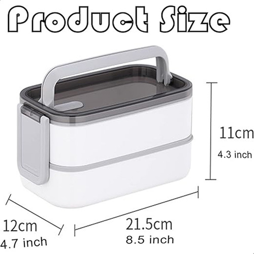 Topper Contenedor De Alimentos Cubiertos Lonchera 2 Niveles