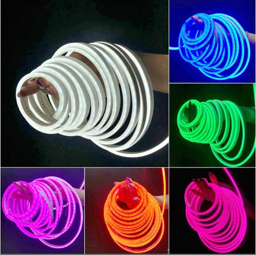 Kit Manguera Luz Neon 5 Mts + Fuente + Ficha 12v Exterior