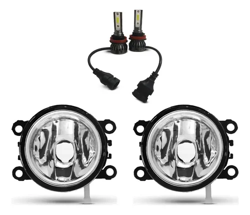 Faro Citroën C3 2013 A 2019 Con Cree Led Juego Aro Cromado