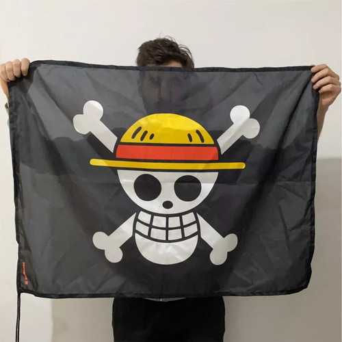 Combo One Piece Bandera + 10 Wanted + 10 Imanes - Animeras