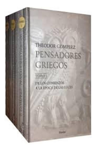 Pensadores Griegos 3 Vol, Rtca - Gomperz,theodor