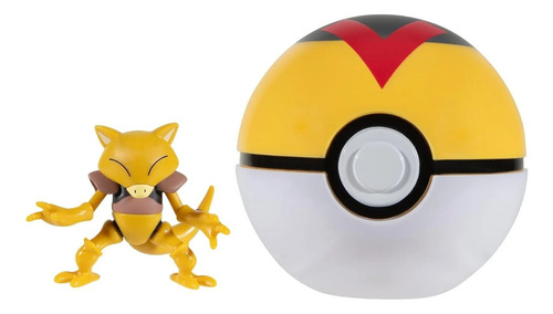 Pokémon Figura Con Pokebola - Abra Con Level Ball