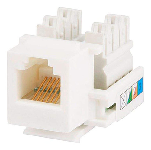 Pack De 10 Monoprice Rj12 Keystone Jack 110 Tipo Blanco