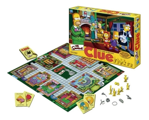 Juego De Mesa Clue El Clásico  Misterio Los Simpsons Hasbro 