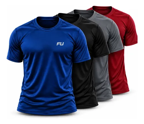 Camisa Dry Fit Kit Com 4 Academia Treino Corrida Premium