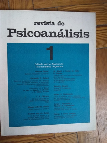Revista De Psicoanálisis  Nº 1 Año 1977 