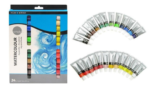 Acuarelas Daler Rowney Estuche Con 24 Colores Para Artistas