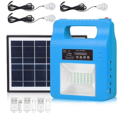 Estación De Energía Portátil Con Panel Solar Kit Generador S