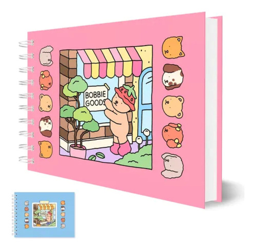 Livro Colorir Bobbie Goods 50 Folhas Capa Dura. Cor Rosa