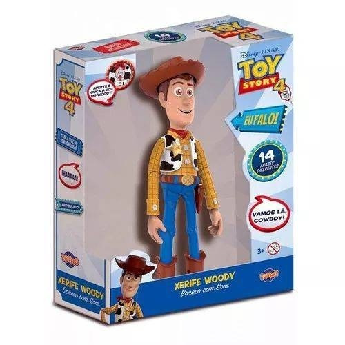 Boneco Xerife Woody Com Som 14 Frases Toy Story 4 Toyng