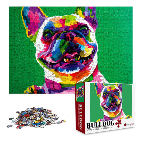 Rompecabezas Perro Bulldog Para Toda La Familia 1000 Pzas