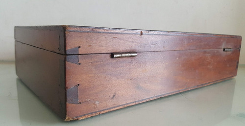 Antigua Caja Maleta Portafolio Organizador Madera Herrajes (Usado)