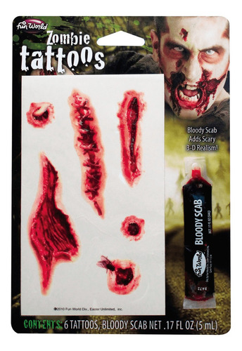 Imagen 3 de 3 de Heridas Tattoo + Sangre Artificial Gangster