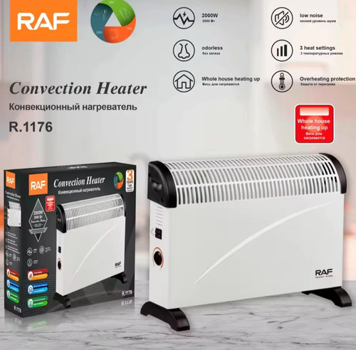 Calefactor Electrico Raf.1176 2000w 3 Niveles De Temperatura