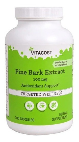 Pine Bark Extracto 100 Mg 300 Capsulas Calidad Vitacost