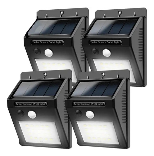 Faroles Solares 30 Led Con Detector De Movimiento (x4) 