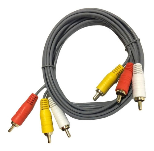 Cable Plug 3 Rca Macho A 3 Rca Macho 1,80 Metros