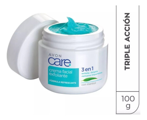 Crema Facial Exfoliante - Avon Care - Con Mentol 3 En 1 Momento De Aplicación Día Tipo De Piel Todo Tipo De Piel