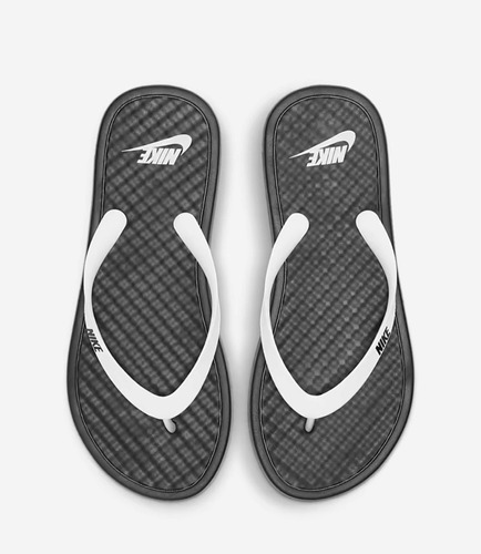 Chanclas Slide De Mujer Nike One Deck Black/white