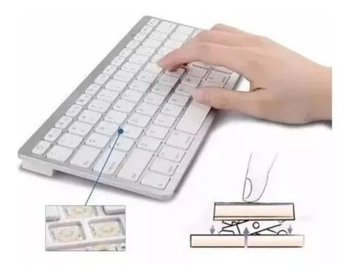 Teclado Sem Fio Bluetooth Tablet iPad iPhone Macbook Pc