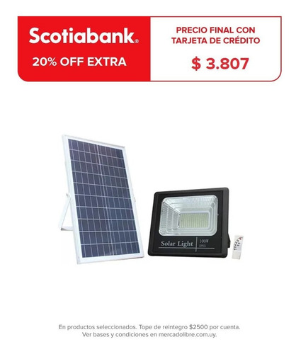 Foco Solar Led 200w C Sensor Patio Jardin Calles Exterio